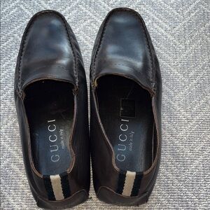 💯 authentic Gucci Women's Espresso Leather Slip-Ons vintage